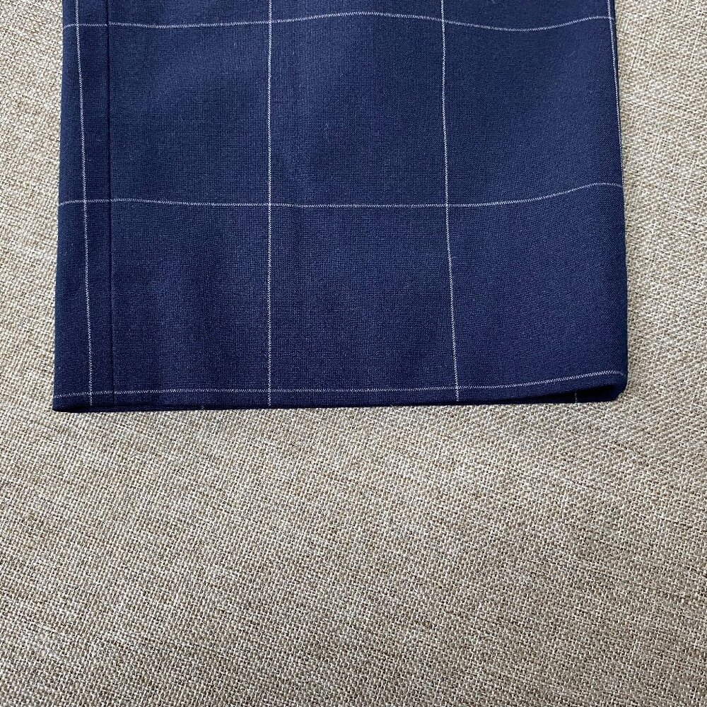 H&M SLIM FIT Dress Pants Men's 38 Mid Rise Blue Check Business Office - Picture 7 of 13